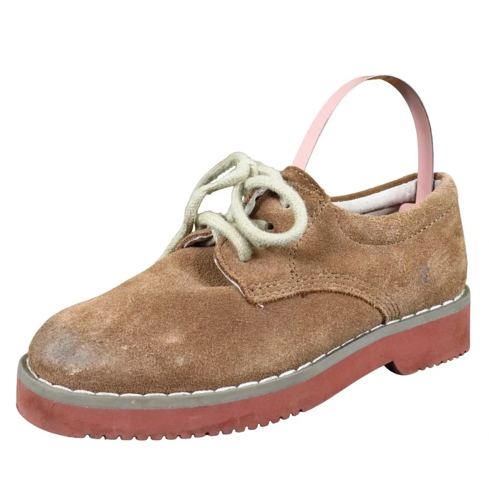 Tucker + Tate Boys Toddler 9.5 Brown Suede Oxford Shoes Classic‎ Lace Up